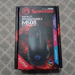 Scorpion M508 PC Gaming Mouse Wired USB Backlit Reprogramable RGB Lights With 7 Buttons  