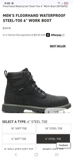 Wolverine boots, size 12 $90.