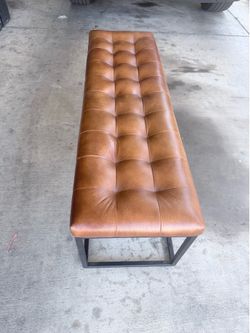 Leather bench