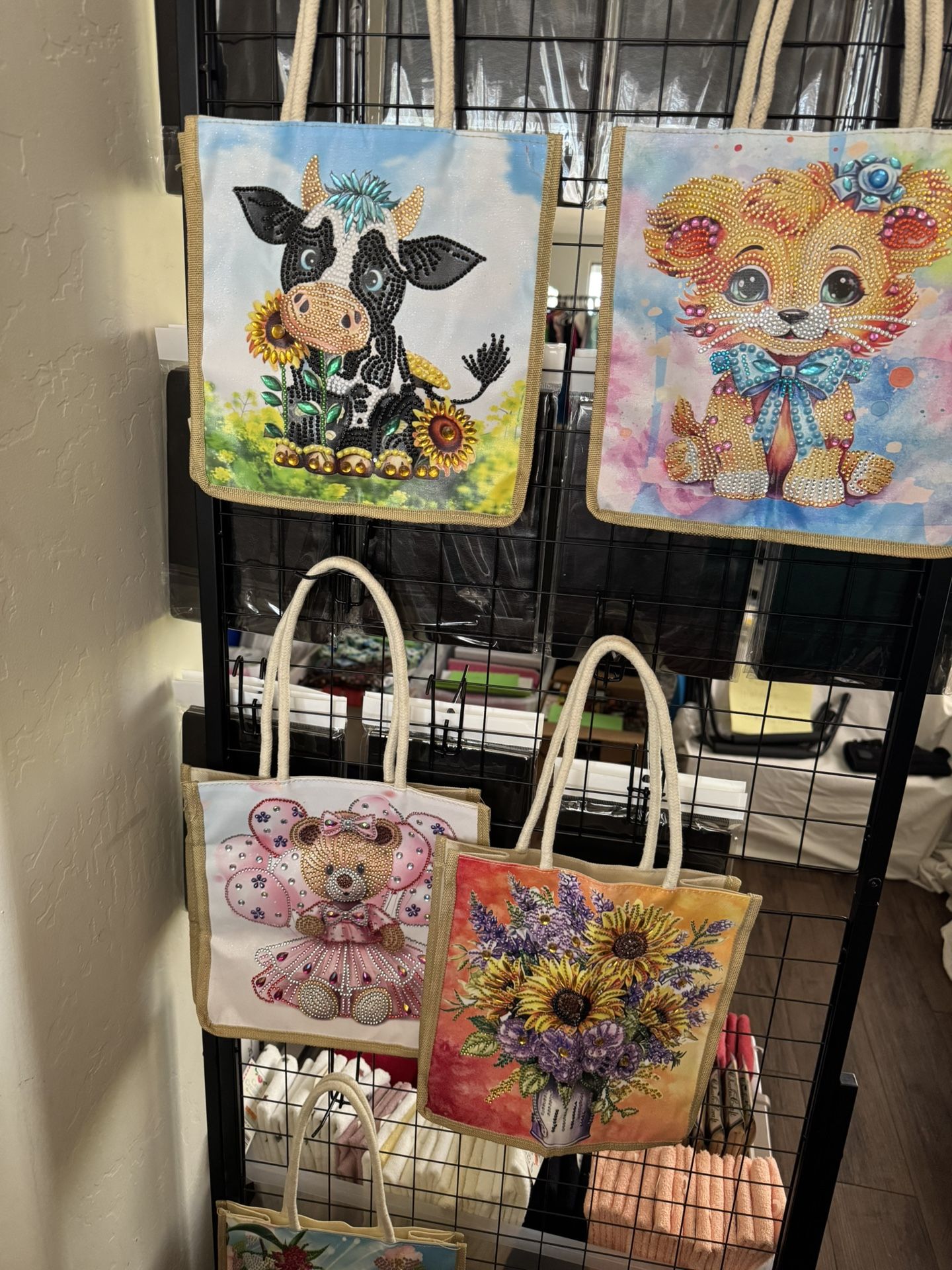 Diamond Painted Tote Bags
