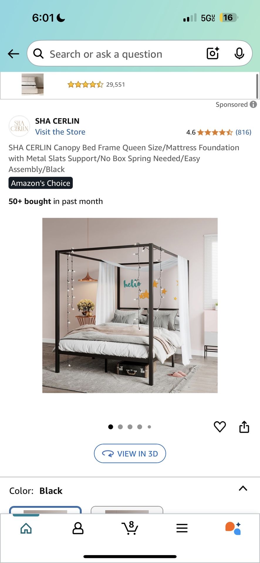 canopy bed frame queen