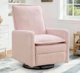 New - Pink Swivel Rocking Recliner