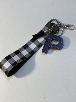 Letter Wristlet Keychain