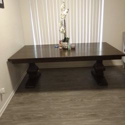 Real Dark Wood Table Without Chairs