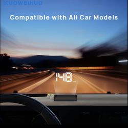 Universal Car Windshield Speedometer Head-Up Display - White/Green Light, Compatible with All Car Models