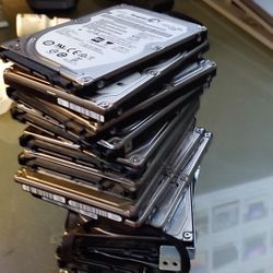 2.5 Sata And 3.5 Sata Hard Drives Wiped Clean I Have 160, And 250Gb Available