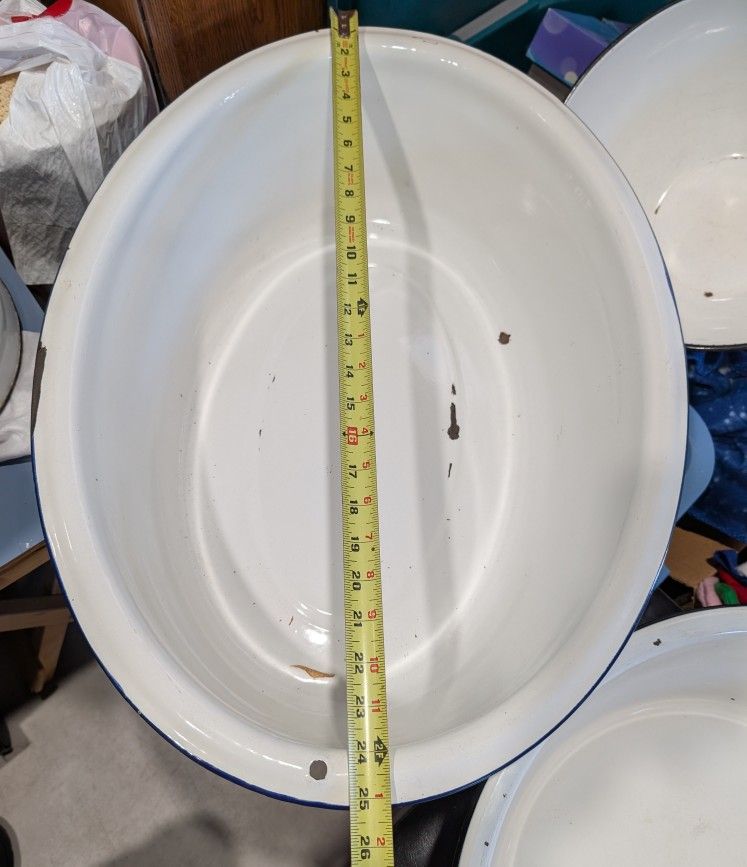 Vintage White Enamel Set