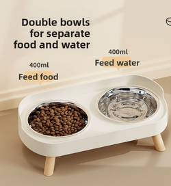 Dog Cat feeder Double bowel
