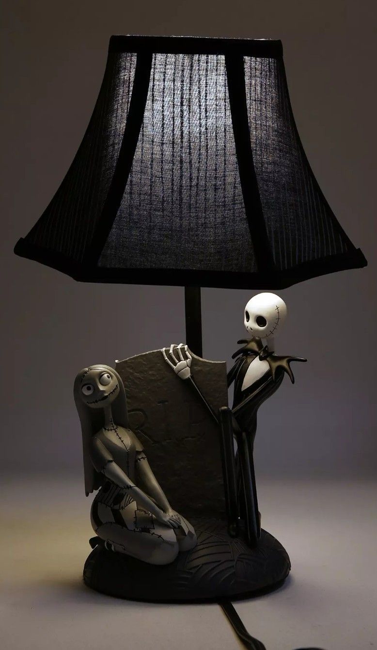 Disney The Nightmare Before Christmas Jack and Sally Gravestone Lamp