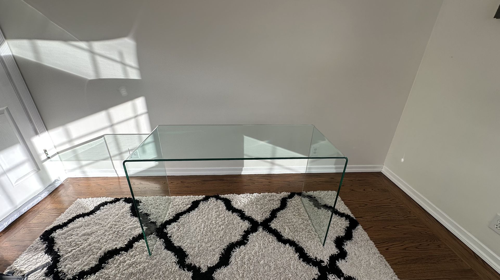 Living Spaces Glass Console/ Desk