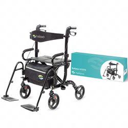 BRAND NEW Helavo 2 in 1 Walker Wheelchair Combo 