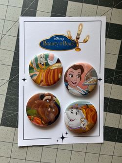 Beauty and the Beast Button  Set