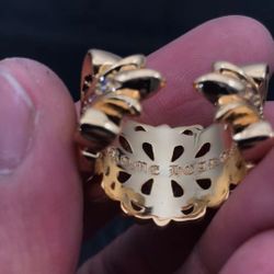 CH fashion brand punk hip-hop ring men’s and women’s cross ring hand jewelry retro fashion. Size 6-11