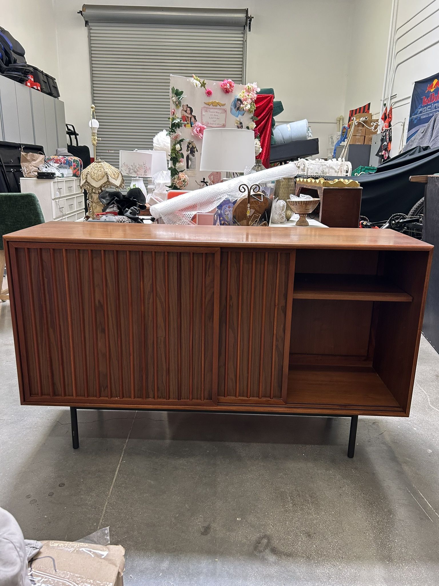 West Elm Slatted Buffet Cabinet