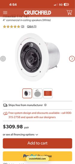 AtlasIED FAP42T commercial speaker (4total) price for each