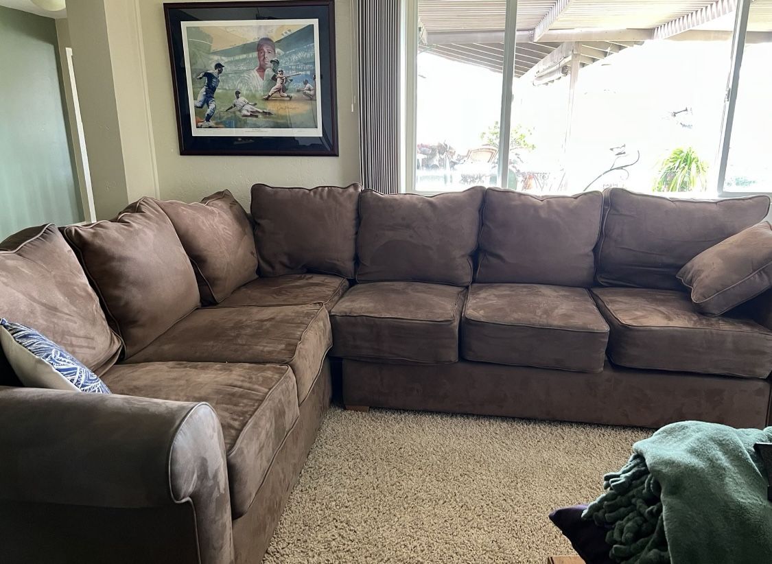 L-Shaped Couch and Armchair