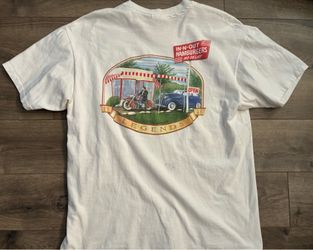Vintage In-N-Out Burgers T-Shirt Mens XL White Y2K Cars California 90s Faded