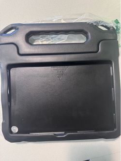DJ&RPPQ 10” Kids Tablet Case – Shockproof Protective Cover with Handle & Stand – Black