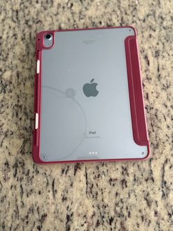 Apple iPad in Red Protective Case w/apple pen