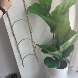 Home goods (wine Rack And Faux Plant) 