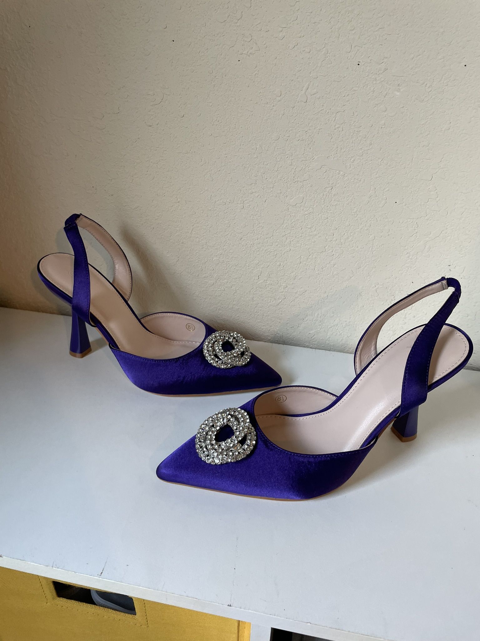 Purple Slingback Heels