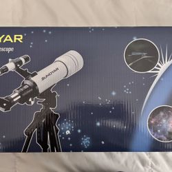 SUNOYAR Telescope, 70mm Aperture (20X-333X) Telescopes for Astronomy, 400mm Refractor Telescopes for Kids, Adults and Beginners with Tripod and Adapte