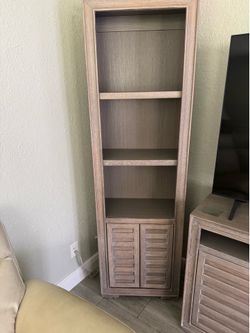 Shelves with cabinets 2 for sale entertainment center not included