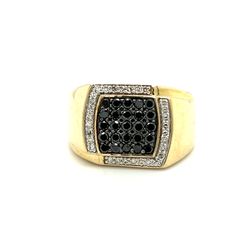 10kt Gold Diamond Ring With Black And White Diamonds .87 Ctw 165234 8