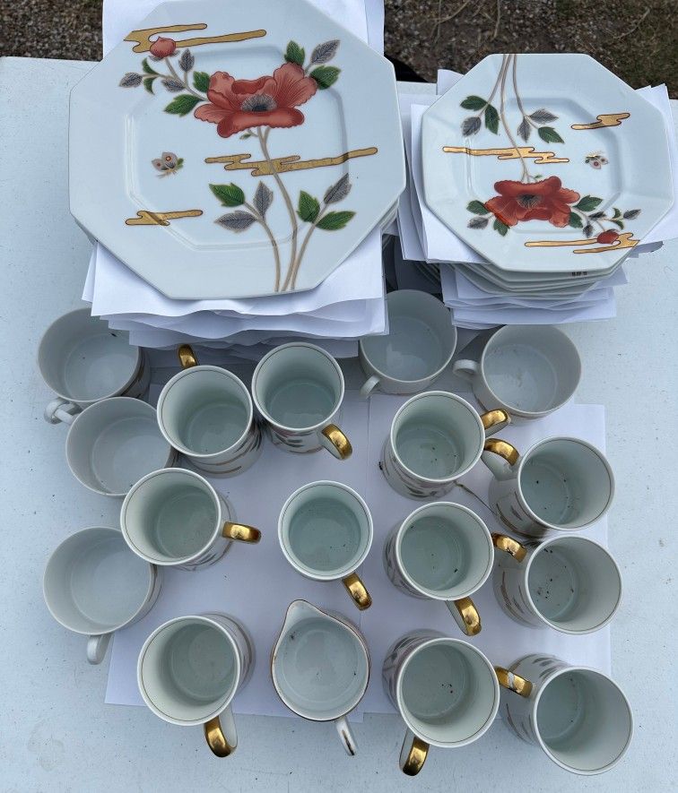 Vintage Set Fitz And Floyd Plate Set Of 10