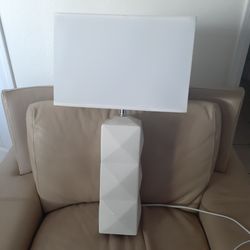 White Rectangular Box Lamp