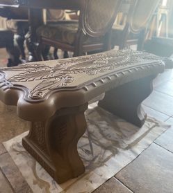 Carved Concrete Bench