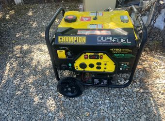 Champion Dual Fuel Generator 4750W / 3800W – Needs Carb Clean
