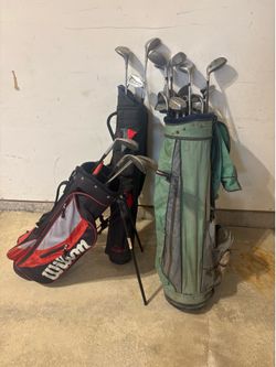 Random Lot of Golf Clubs + bags
