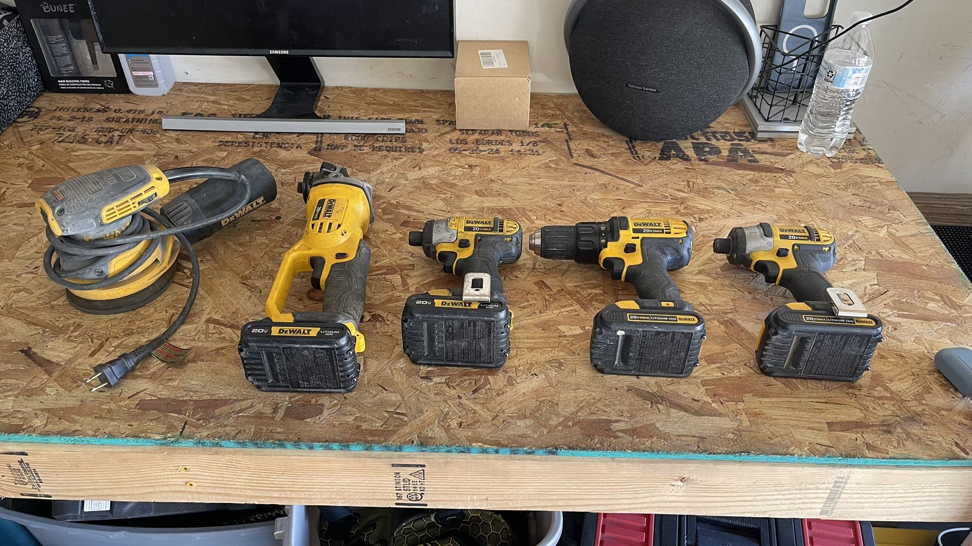 Dewalt Drills, Palm Sander, Grinder