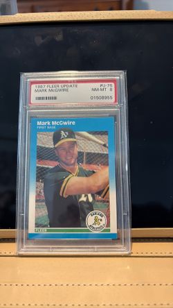 Mark McGwire 1987 Fleer update Graded 8
