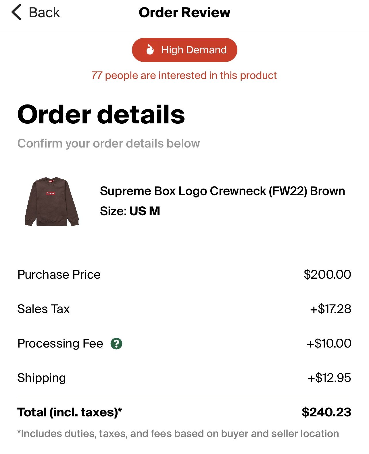 Supreme Box Logo Crewneck FW22 Brown for Sale in Anaheim, CA