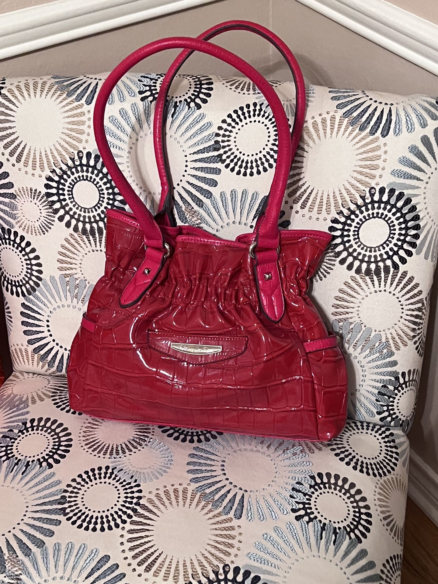 Brand New Kathy Van Zeeland dark red purse