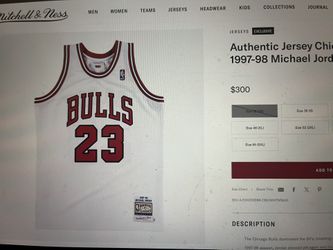 Authentic Jersey Chicago Bulls Home 1997-98 Michael Jordan