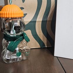 Snoopy Starbucks Glass Mug 