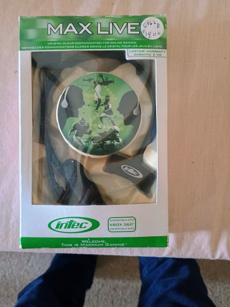XBOX 360 max live intec headset g8620