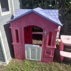 Outdoor Playhouse And Table - Free
