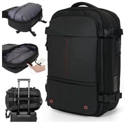 Vacpack Backpack with Vacuum 60L One-Touch Air Extraction, TSA Approved Anti-Theft, Water Resistant Expandable Backpack