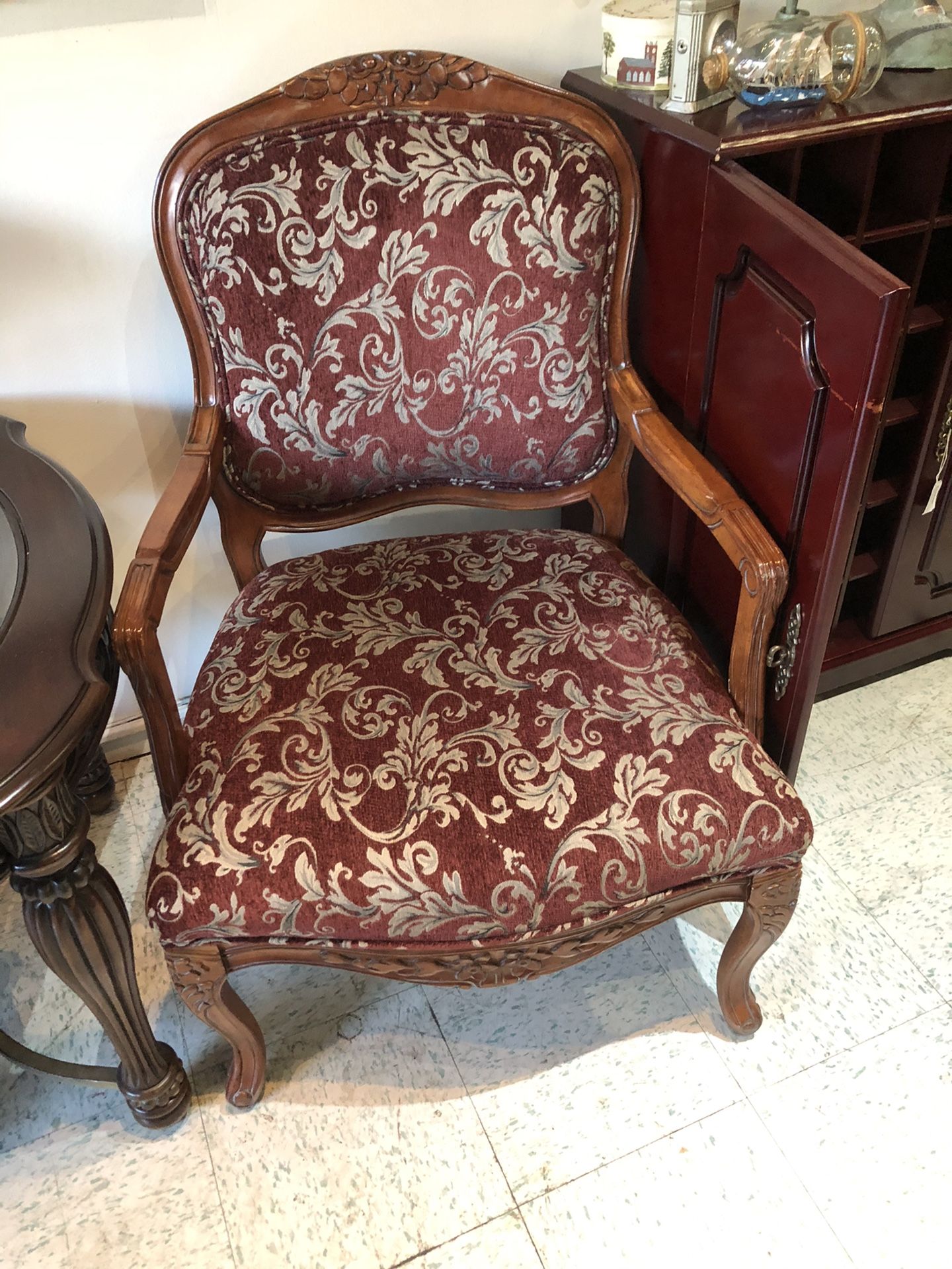 Pair Of Upholstered Arm Chairs