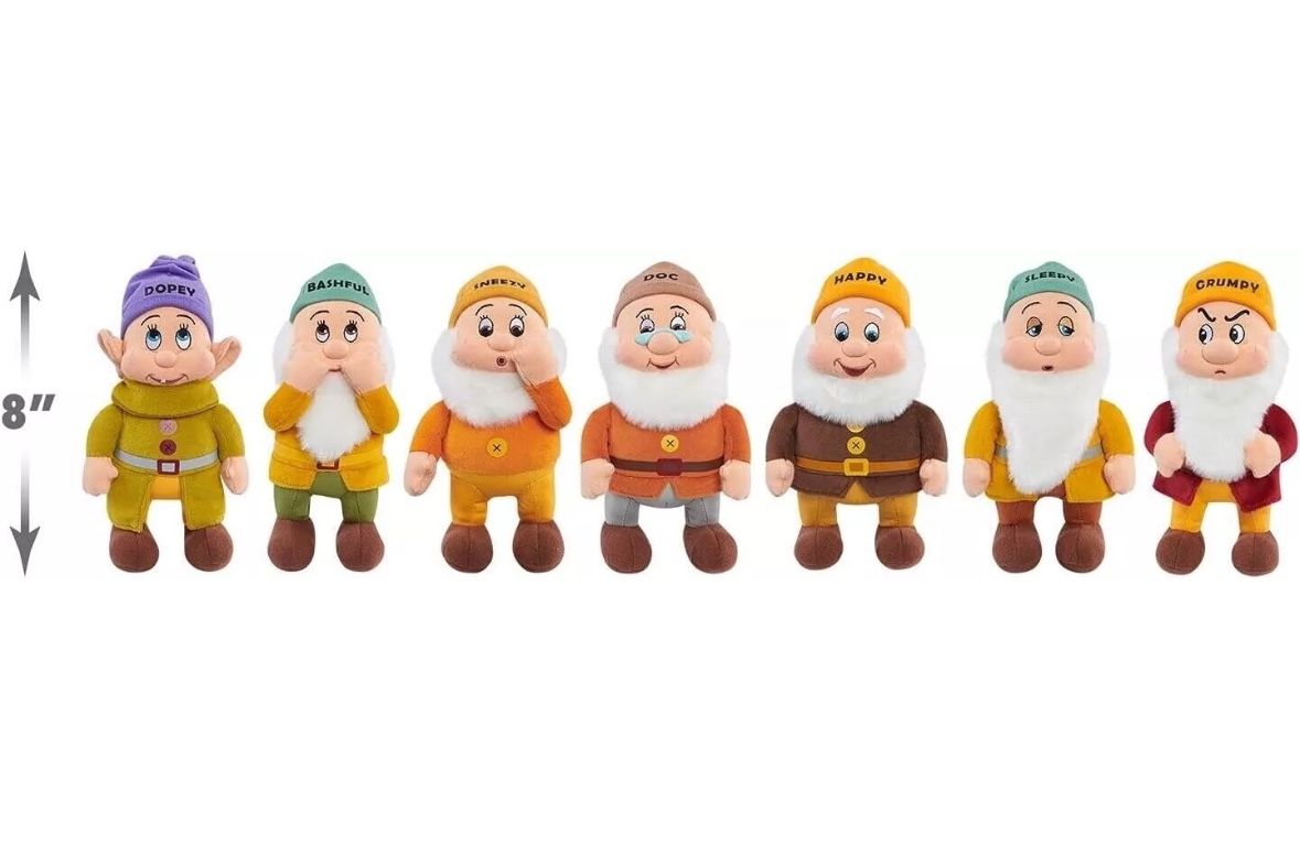 Disney Seven Dwarfs Plush Stuffed Treasures From The Vault Special