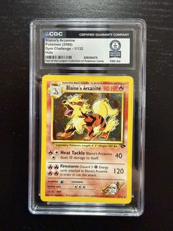 Pokemon CGC AU Blaine’s Arcanine Holo - Gym Challenge - Guinness World Record Pedigree