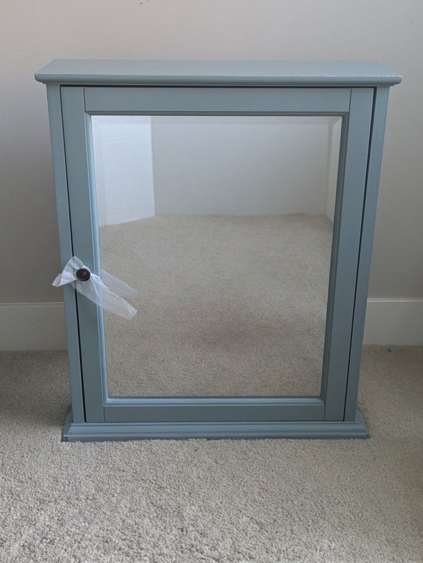 Rectangular Wood Framed Wall Bathroom Vanity Mirror Cabinet