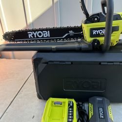 RYOBI 40V HP Brushless 18 in. Cordless Battery Chainsaw with 5.0 Ah Battery and Charger