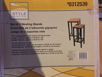 Set of two nesting stands