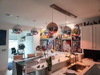 Led Down Lights Sliver,copper, Brass,  Color Glass Globes