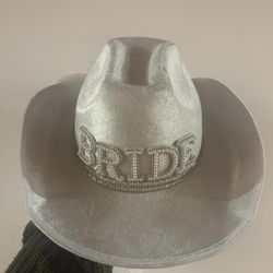 Cow Girl Bride Bling Hat With Veil 🤍 ✨ 